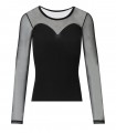 BLUGIRL ZWART TOP MET TULLE