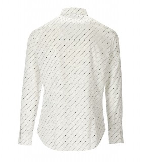 EMPORIO ARMANI WIT MONOGRAM OVERHEMD