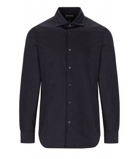 EMPORIO ARMANI BLUE MONOGRAM SHIRT