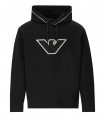 SWEAT-SHIRT À CAPUCHE EAGLE NOIR EMPORIO ARMANI