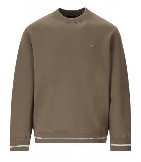 EMPORIO ARMANI TAUPE HOODIE MET LOGO