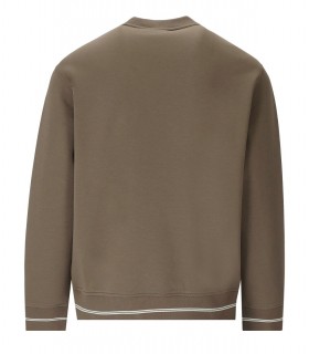 EMPORIO ARMANI TAUPE HOODIE MET LOGO
