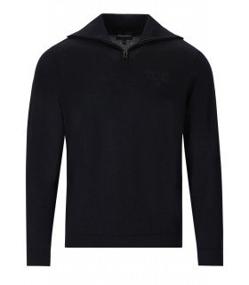 MAGLIA CON ZIP BLU EMPORIO ARMANI