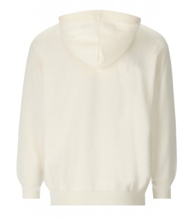 MAGLIONE CON CAPPUCCIO VANIGLIA EMPORIO ARMANI