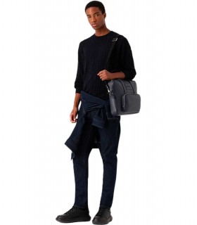 EMPORIO ARMANI BLUE CREWNECK JUMPER