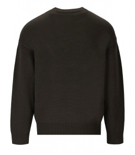 EMPORIO ARMANI EAGLE MILITÄRGRÜNER RUNDHALSPULLOVER