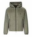 EMPORIO ARMANI SAGE GREEN HOODED DOWN JACKET