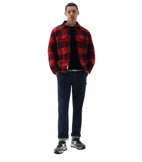 SUR-CHEMISE ALASKAN CHECK ROUGE NOIR WOOLRICH