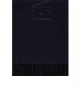 EMPORIO ARMANI BLAUER SCHAL MIT LOGO