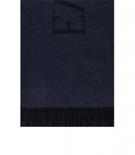 EMPORIO ARMANI BLAUER SCHAL MIT LOGO
