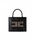 BOLSO DE MANO PEQUEÑO NEGRO CON LOGO MALLA ELISABETTA FRANCHI