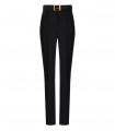 ELISABETTA FRANCHI BLACK TROUSERS WITH BELT