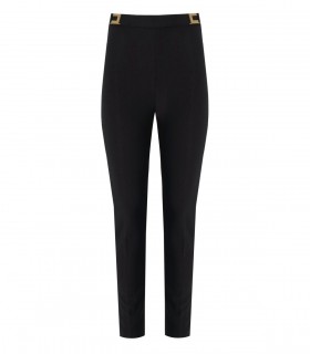 ELISABETTA FRANCHI ZWRT BROEK MET LOGO